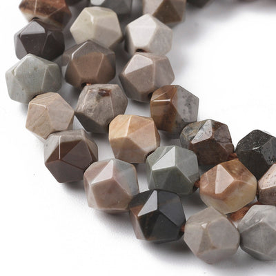 חרוזים אבני חן ג'ספר כ-6 מ"מ, חור 1 מ"מ, כ-40 ס"מ בשורה