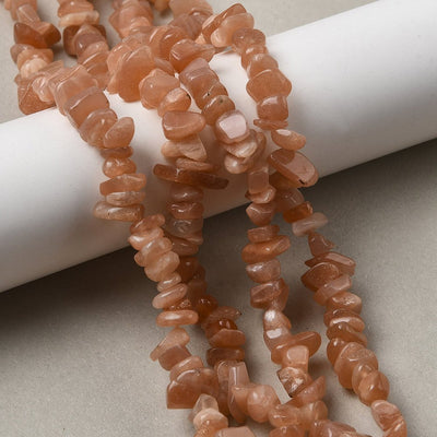 אבני חן סאנסטון 8-5 מ"מ, חור 1 מ"מ, שורה כ-80 סנטינטרים