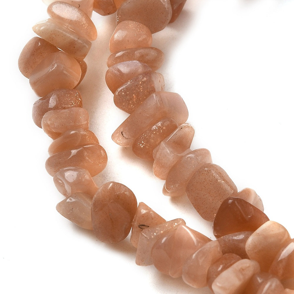 אבני חן סאנסטון 8-5 מ"מ, חור 1 מ"מ, שורה כ-80 סנטינטרים