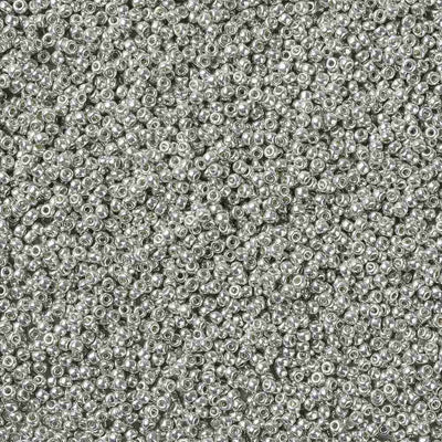 חרוזים יפנים מיוקי בצבע כסף, 3 מ"מ, חור 1 מ"מ - 10 גרם בחבילה (כ420 חרוזים)