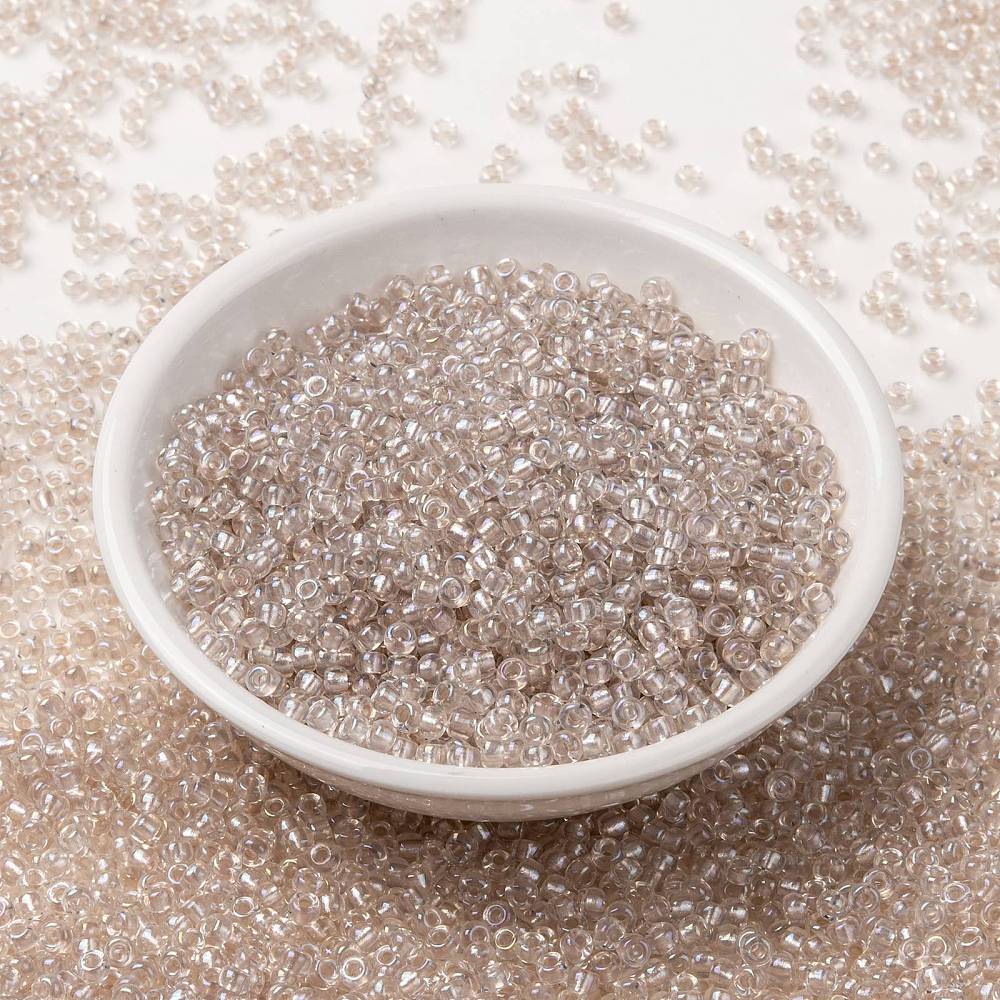 חרוזים יפנים מיוקי בצבע ורוד עדין, 3 מ"מ, חור 1 מ"מ - 10 גרם בחבילה (כ420 חרוזים)