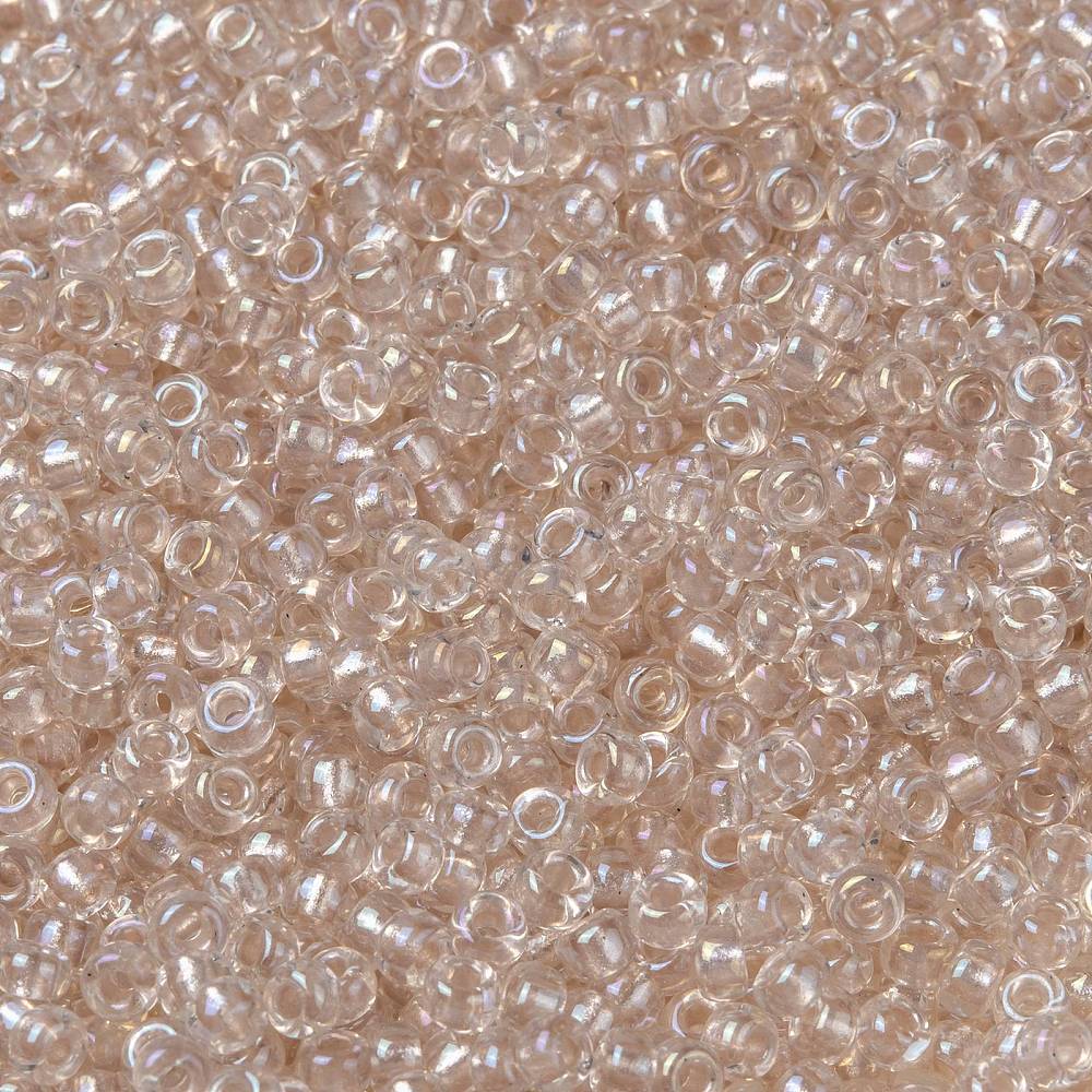 חרוזים יפנים מיוקי בצבע ורוד עדין, 3 מ"מ, חור 1 מ"מ - 10 גרם בחבילה (כ420 חרוזים)