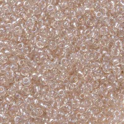 חרוזים יפנים מיוקי בצבע ורוד עדין, 3 מ"מ, חור 1 מ"מ - 10 גרם בחבילה (כ420 חרוזים)