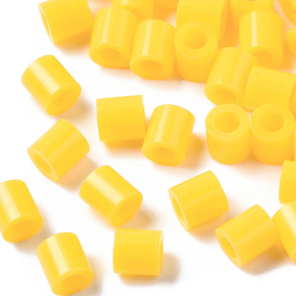 חרוזי גיהוץ - 1,000 יחידות צבע צהוב